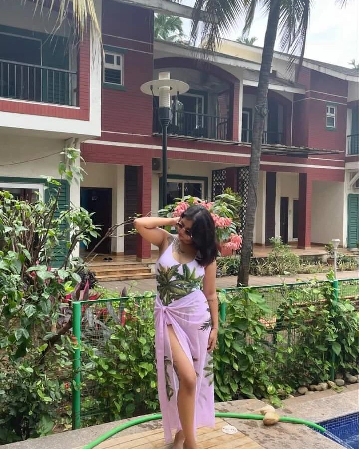 Palm Leaf Lovely Pink One Piece Swimwear with cover up