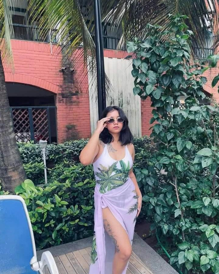 Palm Leaf Lovely Pink One Piece Swimwear with cover up